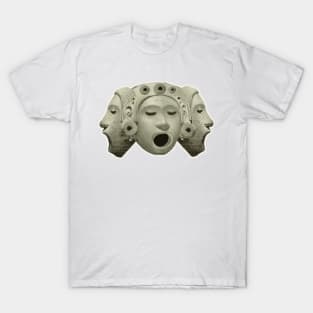 Idol of Fate Three Mouths Sculpture Amerindian T-Shirt